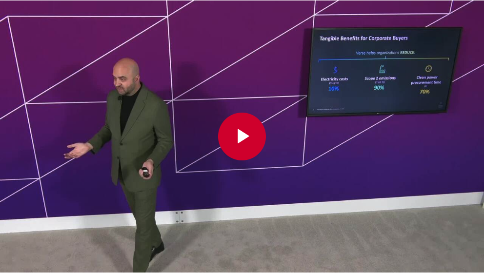 Seyed Madaeni speaking at CERAWeek's Innovation Agora in 2024