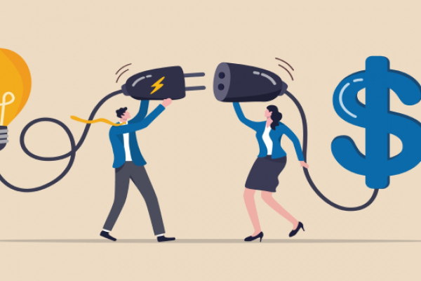 Conceptual image of corporate decarbonization